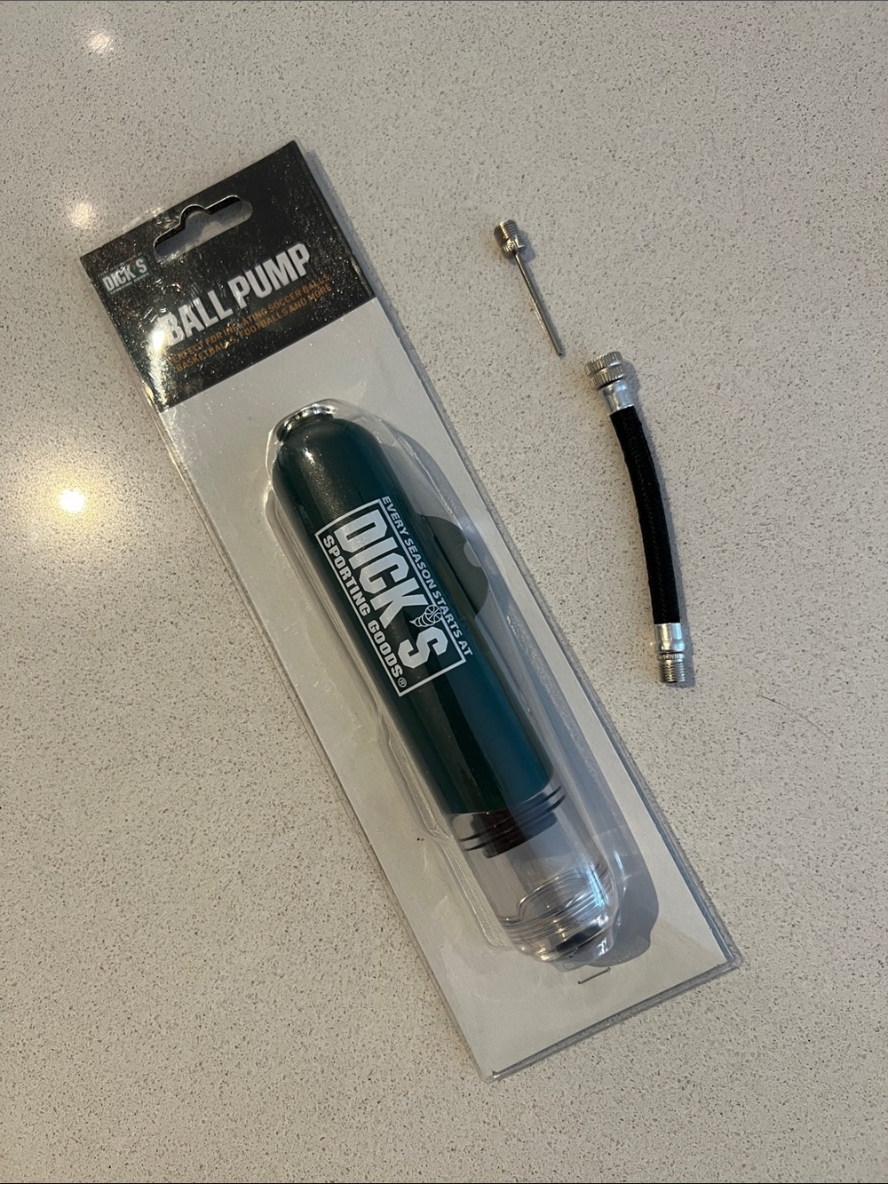 Ball Pump for sports or stability balls.  Separate adaptor kit included.